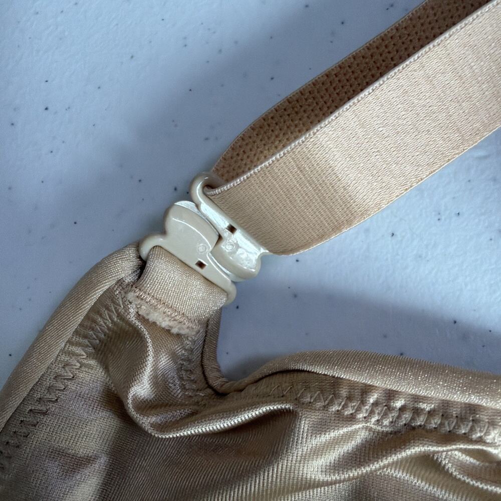 Cacique 46DD Bra Tan Lightly Lined Balconette Underwire convertible Closure New - Picture 9 of 14